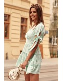 Mintfarbenes Kurzarm-Sommerkleid PR3181 – Online-Shop – Boutique